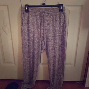 Grey joggers.